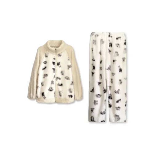 WANANNI Пижамный комплект женский абрикосово-желтый