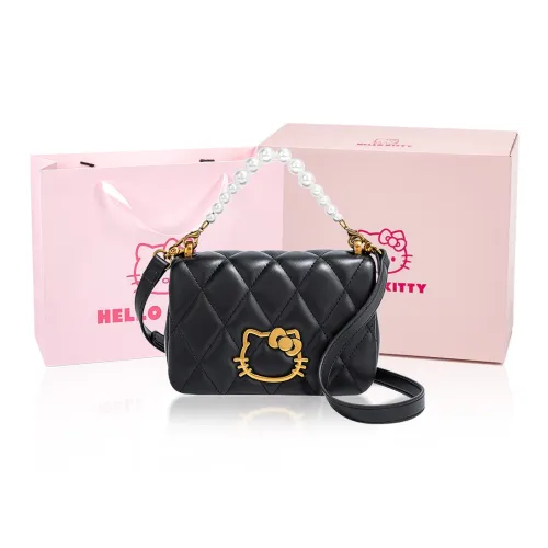 MESUCA Sanrio Kitty Series Синтетическая кожа с ПУ (полиуретан) Сумка через плечо Стандартная Женская Черная