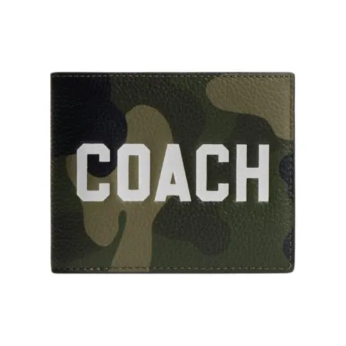 COACH Кожа Кошелек Унисекс Камуфляж
