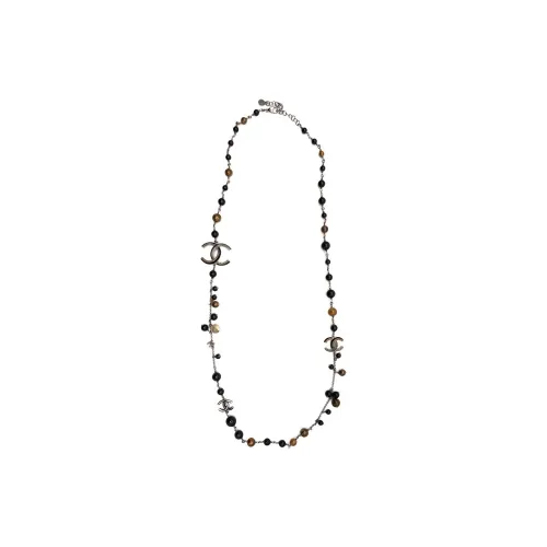 CHANEL Металлические ожерелья Женские Черный