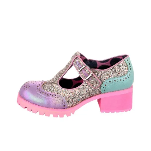 IRREGULAR CHOICE What A Night Туфли Мэри Джейн 5 см Женские Розово-фиолетовые