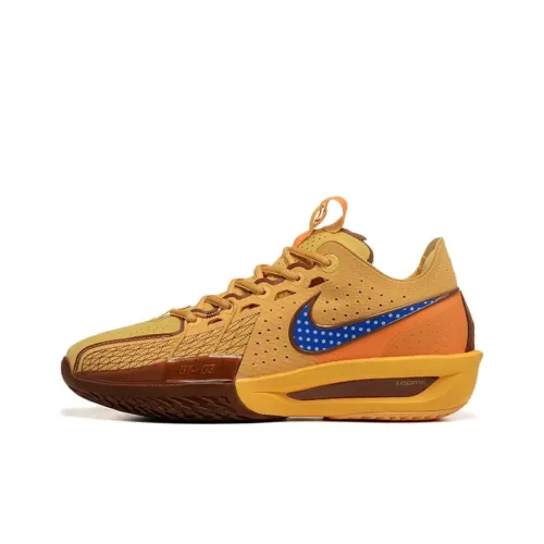 Nike GT Cut 3 PE Амортизаторы Shock противоскользящие устойчивые к истиранию низкий топ баскетбольные кроссовки Мужской Желтый Синий
