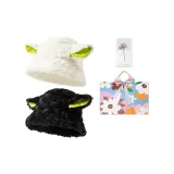 Чёрный + Белый (Сумка для покупок Лепесток + Поздравительная открытка)