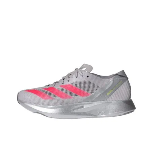 Adidas Adizero Takumi Sen 10 Slip-resistant Abrasion-resistant Low Top Marathon Running Shoes Women's Gray Red Adidas Adizero Takumi Sen 10 Противоскользящий Устойчивый к истиранию Низкий Топ Марафон Беговые Кроссовки Женские Серый Красный