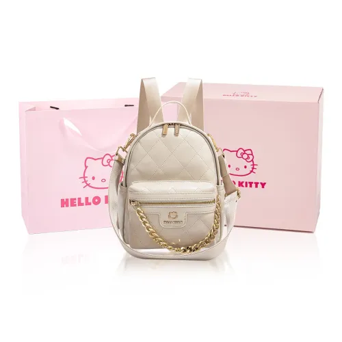 MESUCA Sanrio Hello Kitty Series ПУ (полиуретан) Рюкзак Унисекс Черный Белый Светло-Синий