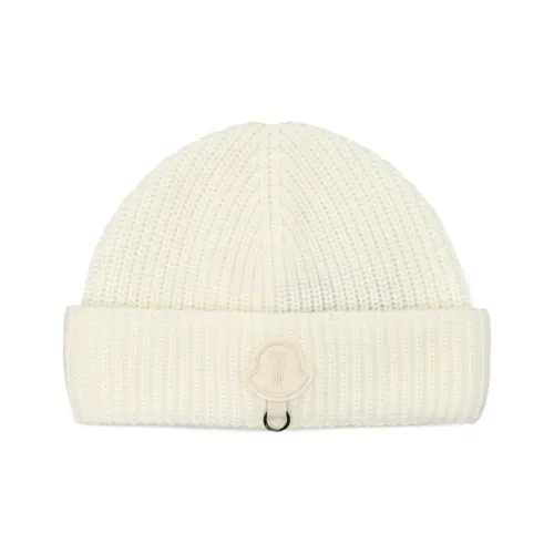 Moncler Шерсть Фурнитура Шапки-бини Женские Белые