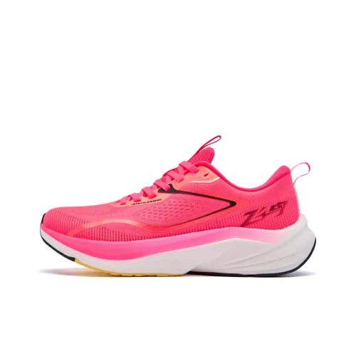 QIAODAN Bird 3 Беговые кроссовки Низкий топ Флуоресцентный Летящий теневой розовый Примула Мужской