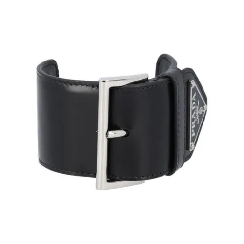 PRADA Телячья кожа Brass Bracelets Женские Черный