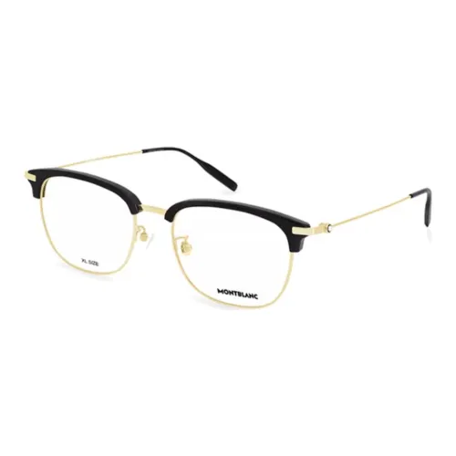 MONTBLANC Пластиковая оправа с пластиной и титановый сплав нерегулярная форма оправа для очков мужская черная