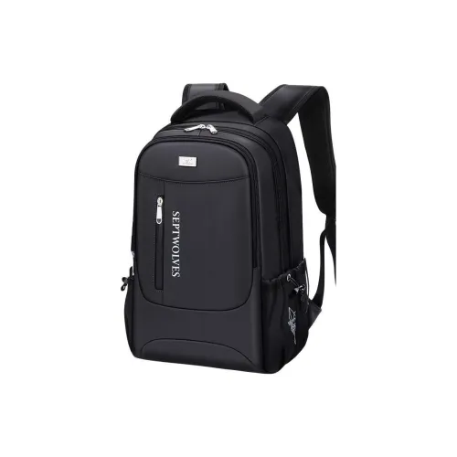 SEPTWOLVES Oxford Backpack Medium Unisex Black SEPTWOLVES Оксфорд Рюкзак Средний Унисекс Черный
