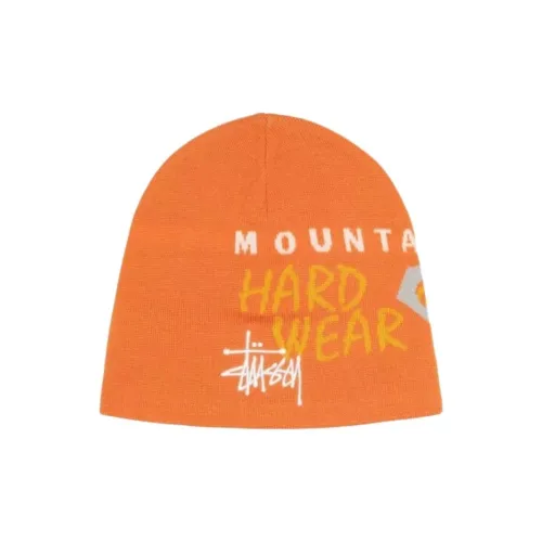 Stussy Переработанный полиэстер Мериносовая шерсть Мериносовая шерсть Шапки-бини Унисекс Апельсин