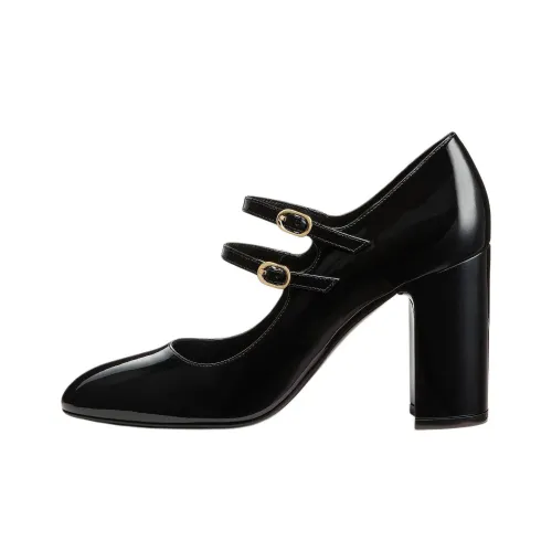 Stuart Weitzman SW Posh Грубый каблук Туфли Мэри Джейн 8,5 см Женские Черные