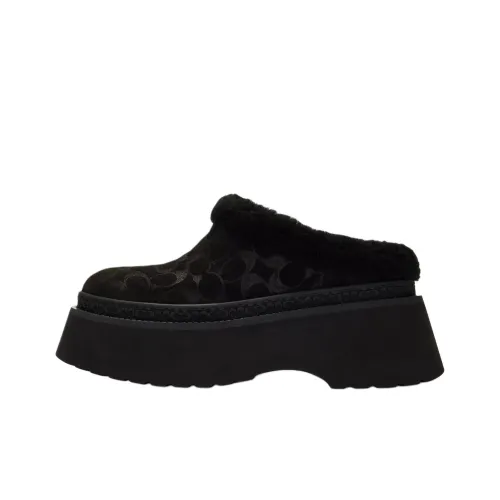 COACH Домашние тапочки 6 см Женские Черный