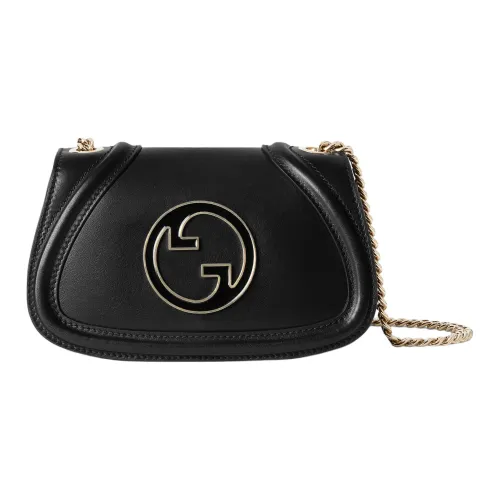 GUCCI Blondie Кожа Плечевая сумка Мини Женская Черная