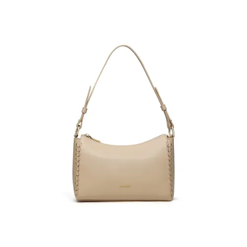 SEPTWOLVES Искусственная кожа Подмышечные сумки через плечо сумка на плечо средний размер женский экрю