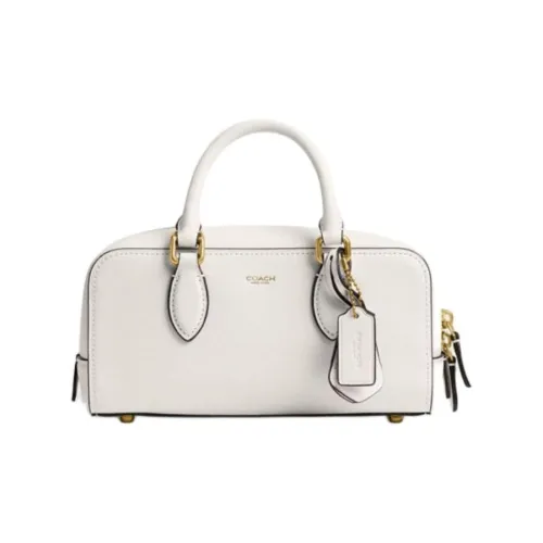 COACH Bowery Перчаточная дубленая кожа Сумка через плечо Сумка среднего размера Женская Мел