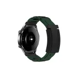 Зелёный с чёрным ремешком и застёжкой.