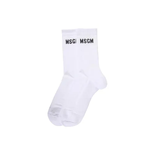 MSGM 1 Пачка Белые Мужские Носки до Икры MID