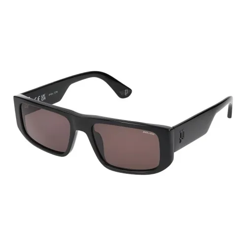Police Пластик Прямоугольный Солнцезащитные очки Унисекс Черный