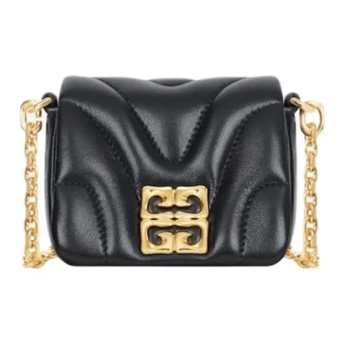 Givenchy 4G Liquid Овечья кожа Плечевая сумка Extra Mini Женская Черная