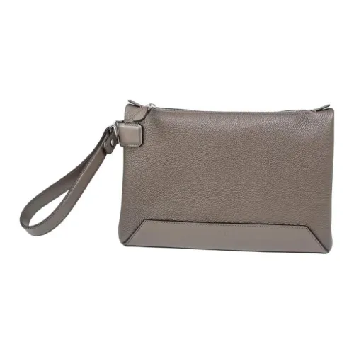 Dunhill Клатч из коровьей кожи мужской цвет тауповый