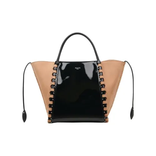 Alaia Замша Тоут Сумка Сумка для покупок Сумка через плечо Сумка Женская Черная и Бежевая