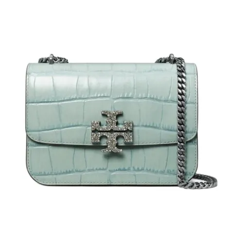 TORY BURCH ELEANOR Кожа Сумка через плечо Сумка на плечо Маленькая Женская Синий Селадон