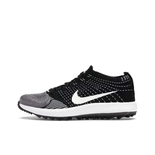 Nike Flyknit Racer Амортизация Износостойкий Низкий Топ Повседневные Беговые кроссовки Унисекс Черный