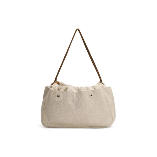 HERMES Холст с BARENIA Телячья кожа Сумка из холста с вкладышем Клатч Женская Естественный Fauve Светлый Рыжевато-коричневый