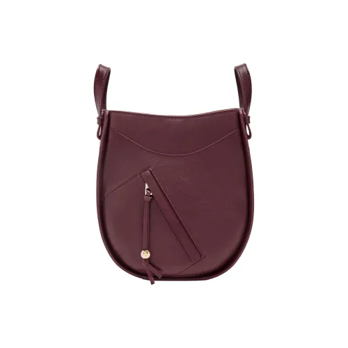 LOEWE Hammock Яркий Телячья кожа Одно плечо Сумка Женские Темно-бордовый