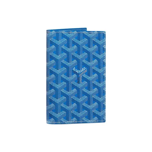 GOYARD Grenelle Холст с кожей Картхолдер Держатель для паспорта Унисекс Синий