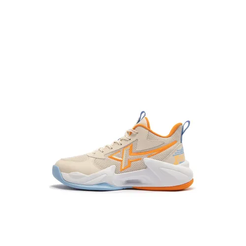 XTEP Детские баскетбольные кроссовки Low Top Парусный Белый Оранжевый Желтый Kids