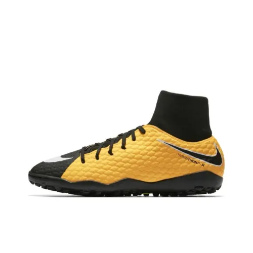 Nike JR HYPERVENOMX PHELON III TF Шипы Искусственный Шипы Устойчивый к абразиву Противоскользящий Футбольные бутсы Мужской Желтый