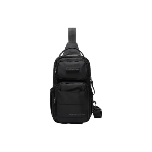 Volunteer Oxford Sling Bag Large Men's Black Gray Green Волонтер Оксфорд Слинг Сумка Большая Мужская Черный Серый Зеленый