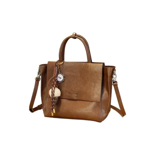 GELANDAI Корова Кожа Женская Сумка Сумка Сумка через плечо Женская Орех Коричневый Классический Черный