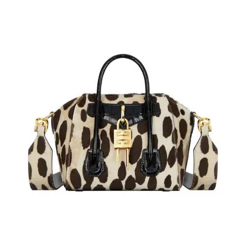 Givenchy Телячья кожа Сумка Мини Женская Черная и Бежевая