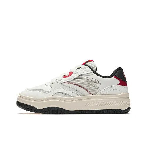 ANTA Street Play 2 Скейтборд Кроссовки Низкие Топ Слоновая кость/Цифровой Туманно-серый/Основной черный Женские