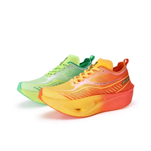BYLEN Беговые кроссовки Низкий топ Оранжевый и зеленый Унисекс