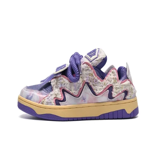 DD OO Slip Resistant Водонепроницаемый Баланс Низкие Кроссовки для скейтбординга Унисекс Таро Фиолетовый