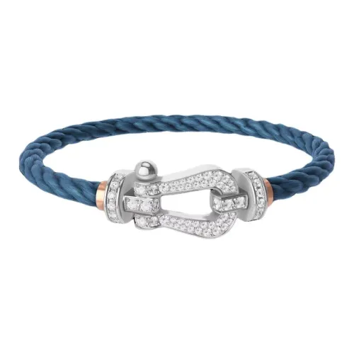 FRED 18К Белое золото Браслеты Мужской Джинсовый синий