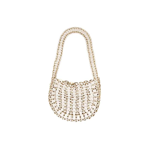 Paco Rabanne Steel Half Moon Bag Женская Золотая и Белая