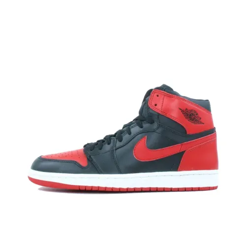 Jordan Air Jordan 1 High Топ Винтажные Баскетбольные Кроссовки Мужские Черные Красные