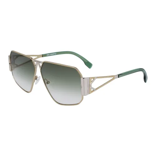 KARL LAGERFELD Металл Aviator Солнцезащитные очки Унисекс Light Gold