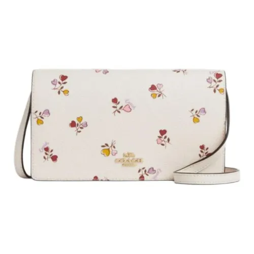 COACH Anna Гладкая кожа Сумка через плечо Маленькая Женская Белая