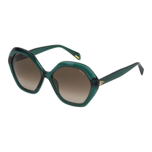 Police Пластик Бабочка Солнцезащитные очки Унисекс Зеленый