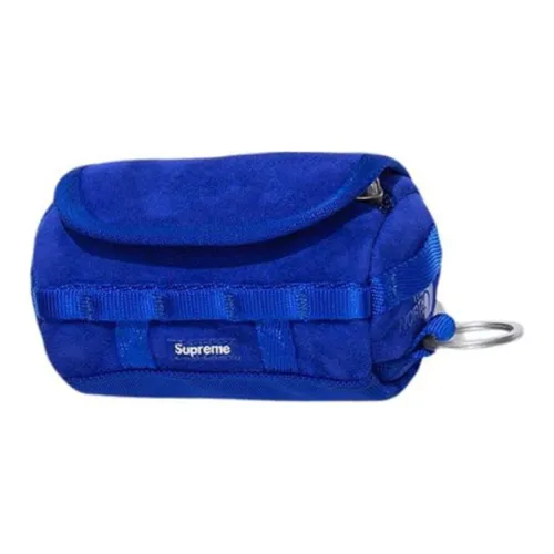 Supreme The North Face Коллаборация Замшевая ткань Дорожная сумка Брелок Сумка Аксессуар Унисекс Синий