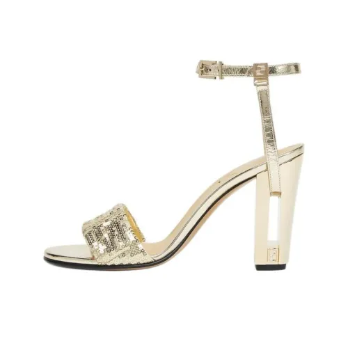 FENDI Delfina One Strap Sandals 9,5cm Women's Gold FENDI Delfina One Ремешок Сандалии 9,5 см Женские Золотые