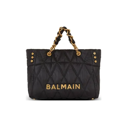 BALMAIN 1945 Полиэстер Тоут Сумка Сумка для покупок Сумка на плечо Сумка Унисекс Черный