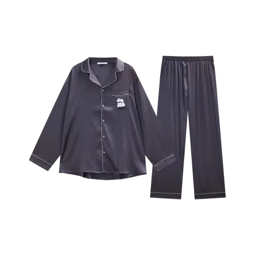 GUKOO Пижамный комплект Мужской Серый Черный