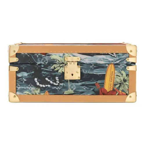 LOUIS VUITTON Coffret Accessoires Кожа Хранение Коробка Унисекс Серый Коричневый